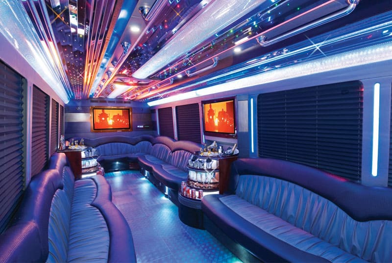 Davie 20 Passenger Party Bus Interior