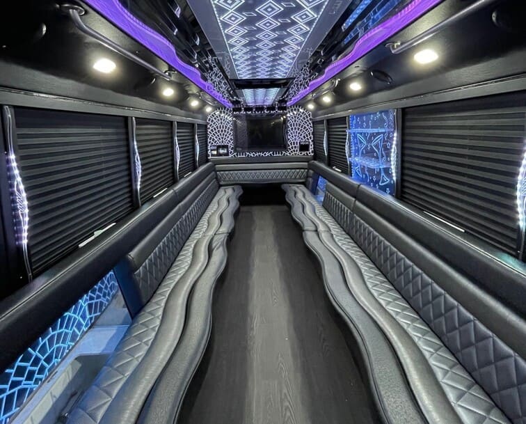 Davie 30 Passenger Party Bus White Interior